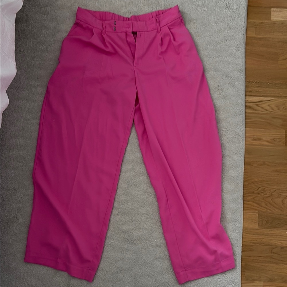 Vibrant Pink Wide-Leg Pants